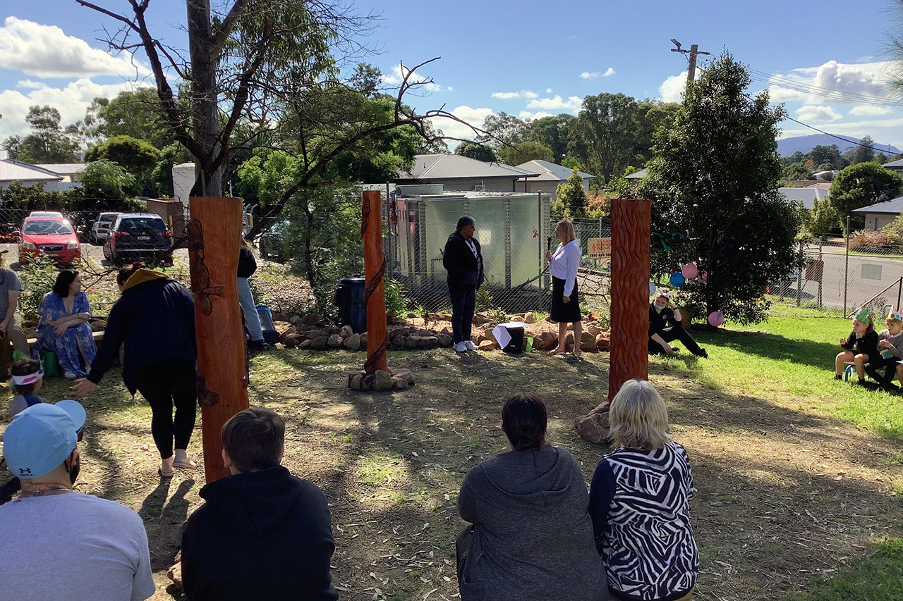 Kids Korner Easter celebrations with local custodian Noel Wellington of the Yuin people sharing his story